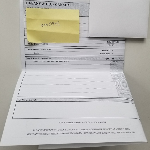 AUTHENTIC Tiffany & Co 1837 Narrow Ring (4 US) - Picture 16 of 16